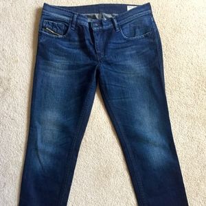 Diesel "Zivy" Stretch Denim Jeans Ankle Zipper 31
